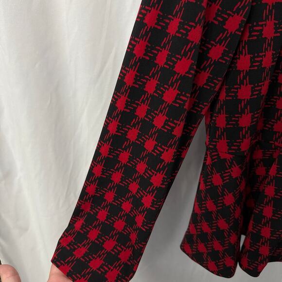 Susan Graver Printed Asymmetrical Peplum Jacket Large - Picture 7 of 11